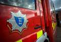 Van fire on motorway