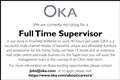 Full Time Supervisor Required