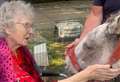 Care home residents enjoy a dose of animal therapy