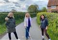 Liz's white cane walk for India