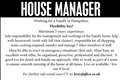 House Manager Required