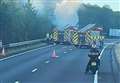 Car fire causes A34 delays