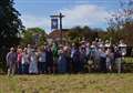 Villagers raise a glass to a closed pub