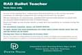 RAD Ballet Teacher Required