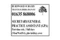 Secretary/General Practice Assistant (GPA)
