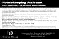 Housekeeping Assistant Required