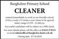 Cleaner required