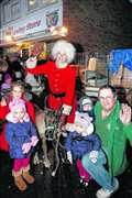 Santa and real reindeer at Baughurst pet shop 