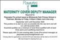 Maternity cover Deputy Manager required