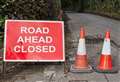 Road closure in Thatcham