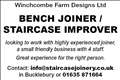 Bench Joiner / Staircase Improver required