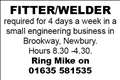 FITTER/WELDER REQUIRED