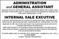 Admin / General Assistant and Internal Sale Executive