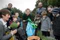 At home staff help outdoors at Donnington school