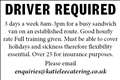 Driver Required