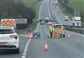 A34 southbound shut due to overturned vehicle