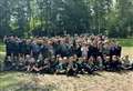 Village schoolchildren run from Curridge to Paris