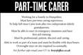PART-TIME CARER REQUIRED