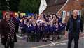 Brimpton Primary School pupils sing their new school song