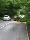 Tree down on A343 at Penwood Crossroads