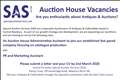 Auction House Vacancies. Are you enthusiastic about Antiques & Auctions? 