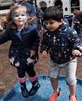 Children soak up puddle jumping 