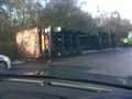 Lorry overturns on A339 near Greenham Business Park 