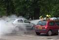 Dog rescued from smoking car at Northcroft Leisure Centre