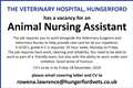 Animal Nursing Assistant Required