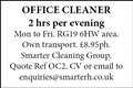 Office Cleaner Required