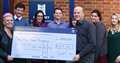 Newbury Building Society presents breast cancer charity cheque