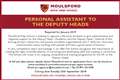 Personal Assistant to the Deputy Heads