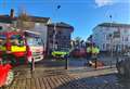 Crash blocked busy town centre