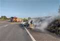 Vehicle fire on M4