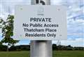 Discontent with ‘no public access’ sign on public green space