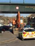 Vehicle strikes Hungerford bridge