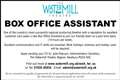 BOX OFFICE ASSISTANT REQUIRED