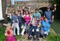 'Mrs Brown' and her 'boys' raise club funds on sponsored walk