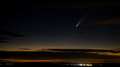 Comet Neowise passes over Greenham Business Park West Berkshire 