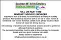 Full or part time Mobility Service Engineer required