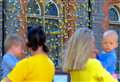Exhibit commemorating Ukraine’s ‘fallen angels’ displayed on town hall