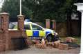 Police car and van involved in Wash Common collision