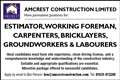 Construction Positions Available