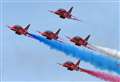 Red Arrows flying over Newbury today