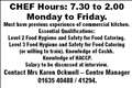 Chef Required