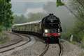 Classic steam engine photographed coming through Newbury