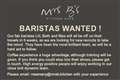 BARISTAS WANTED !