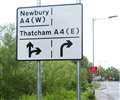 Change to lane markings on busy Newbury A4 junction