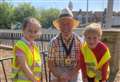 Mayor and schoolchildren plant sunflower seeds in support of Ukraine