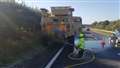 Army vehicle fire on A34